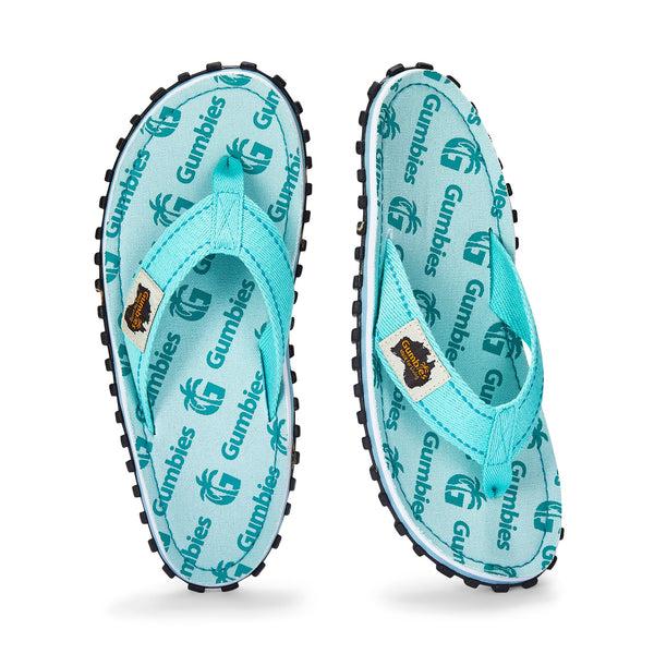 Gumbies Islander Flip-Flops - Women's - Mint Multi Logo