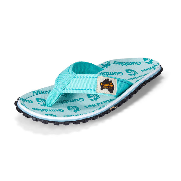 Gumbies Islander Flip-Flops - Women's - Mint Multi Logo
