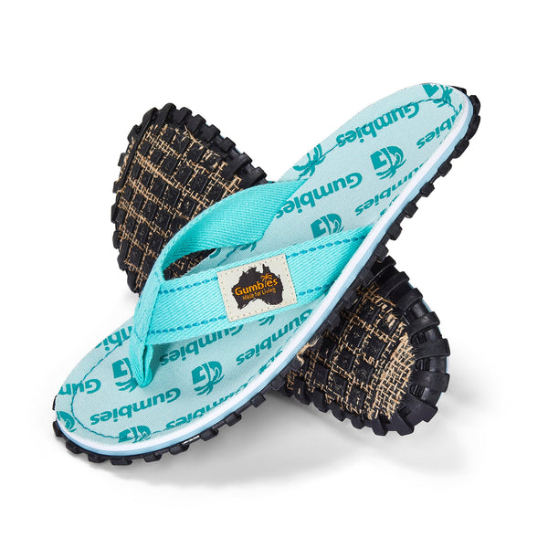 gumbies Islander Flip-Flops - Women's - Mint Multi Logo