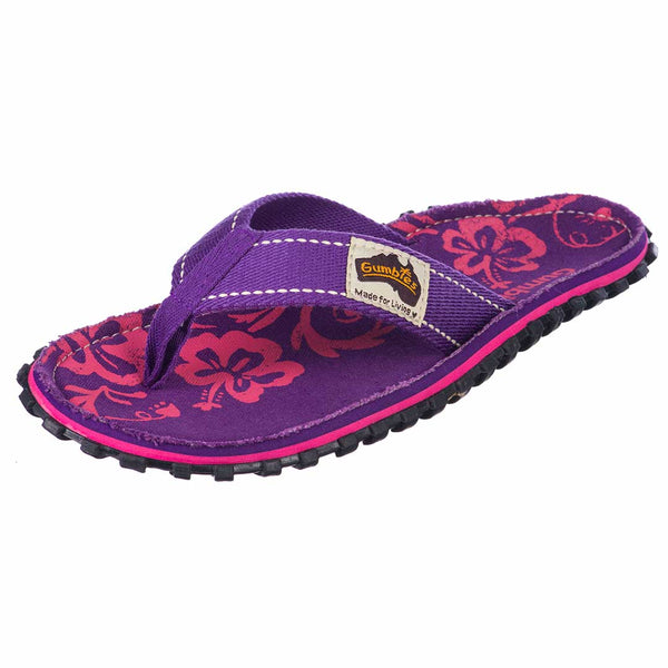 Gumbies Islander Flip-Flops - Women's - Purple Hibiscus