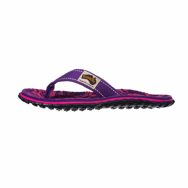 Gumbies Islander Flip-Flops - Women's - Purple Hibiscus