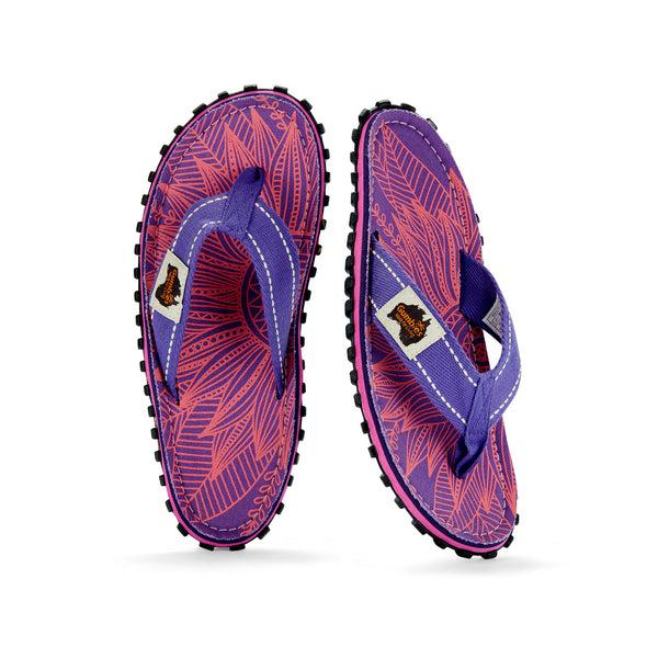 Gumbies Islander Flip-Flops - Women's - Purple Sunflower