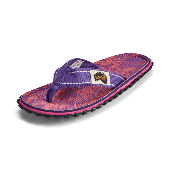 Gumbies Islander Flip-Flops - Women's - Purple Sunflower