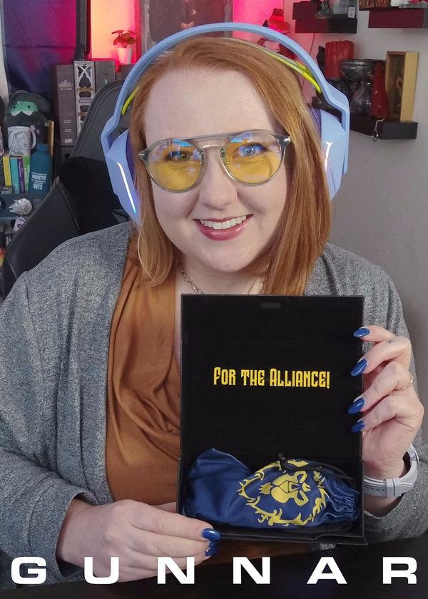 Gunnar World Of Warcraft Alliance Edition Elite Gaming Glasses Blue Crystal