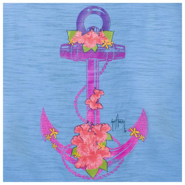 Guy Harvey Ladies Anchored Relaxed V-Neck Top