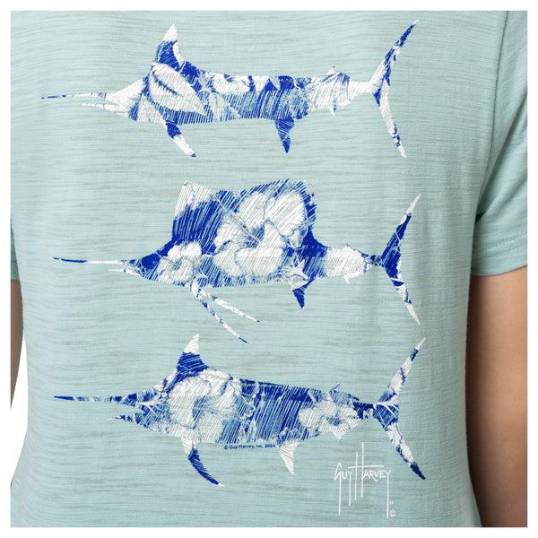 Guy Harvey Ladies Floral Bill Relaxed V-Neck Top