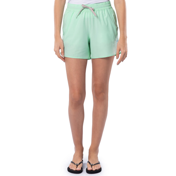 guy harvey Ladies Green Solid Short