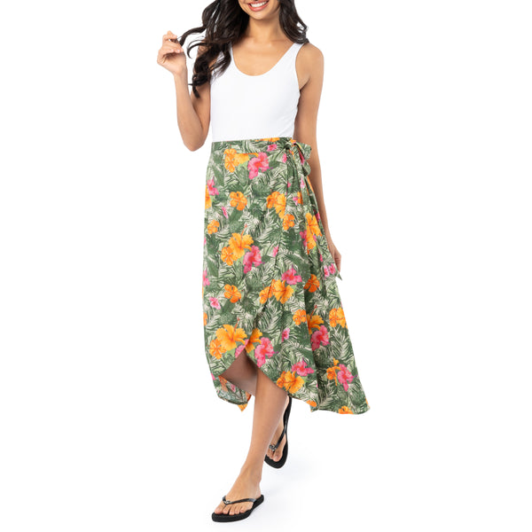 guy harvey Ladies Hibiscus Garden Wrap Skirt