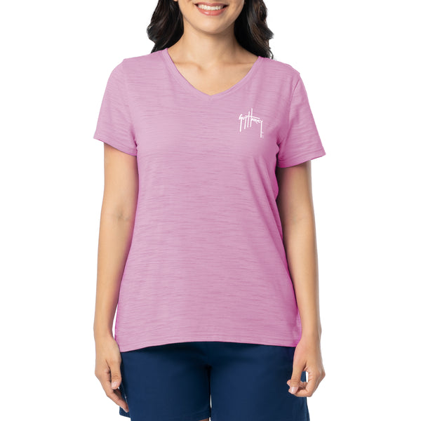 Guy Harvey Ladies Sea Species Relaxed V-Neck Top