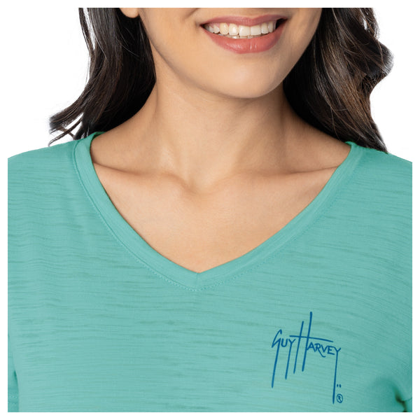 Guy Harvey Ladies Vintage GH Relaxed V-Neck Top