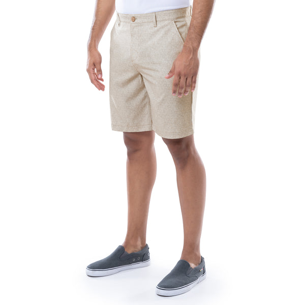 Guy Harvey Men's 9" Khaki Performance Active Short