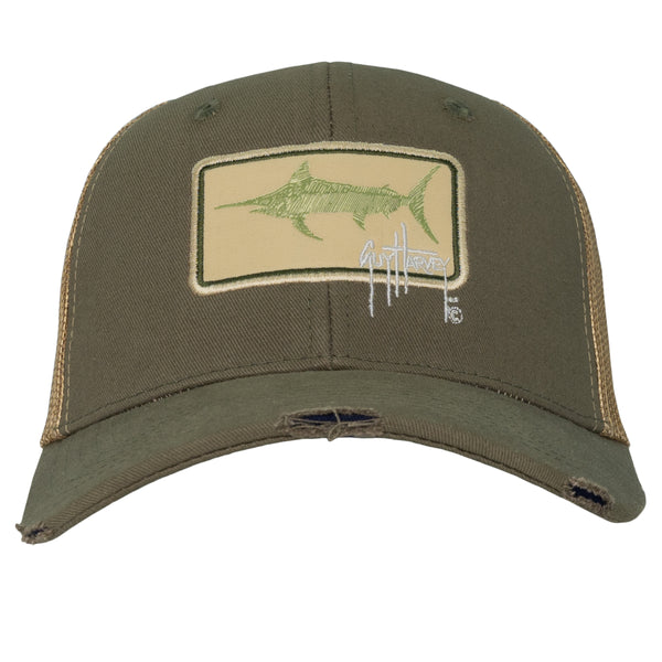 Guy Harvey Men's Billfish Patch Mesh Trucker
