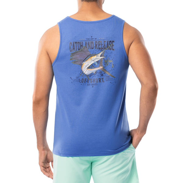guy harvey Men's Catch & Release Tank Top
