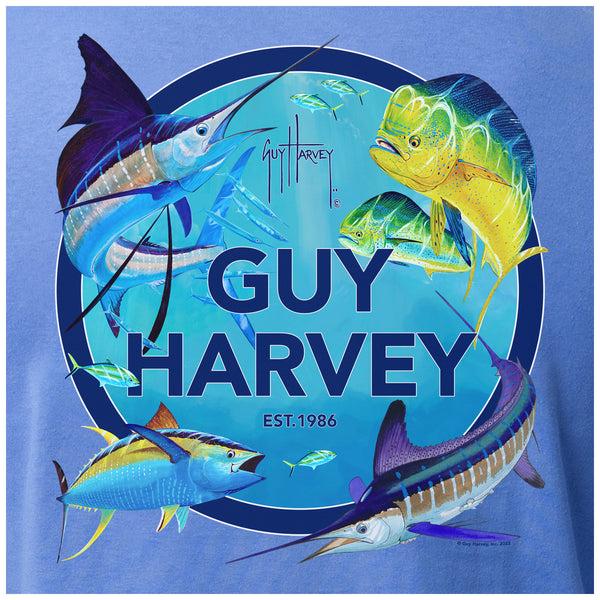 Guy Harvey Men's Collage Long Sleeve T-Shirt