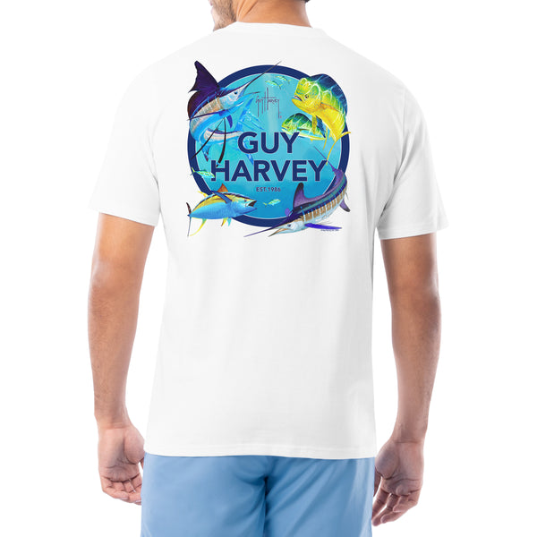 guy harvey Men's Collage Short Sleeve T-Shirt