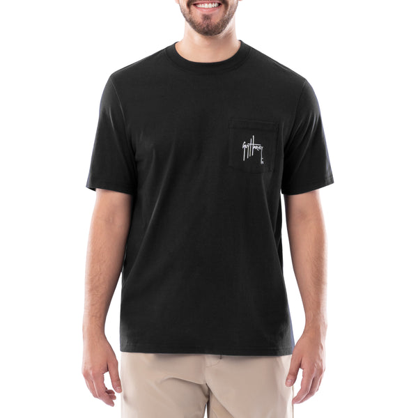 Guy Harvey Men's Devilfish Pocket T-Shirt