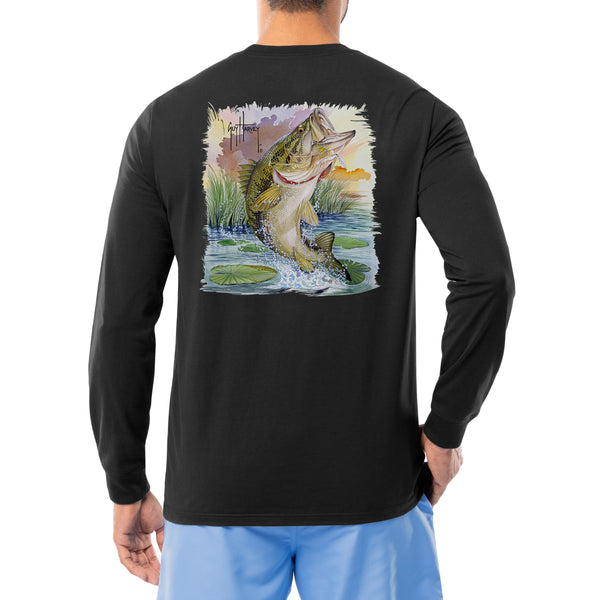 guy harvey Men's Gone Fishin' Long Sleeve T-Shirt