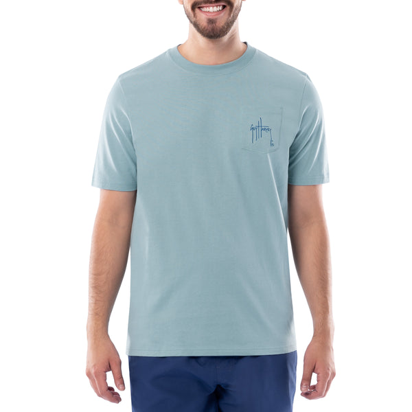 Guy Harvey Men's Keys Slam Pocket T-Shirt