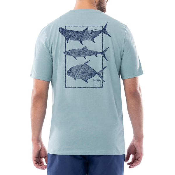 guy harvey Men's Keys Slam Pocket T-Shirt