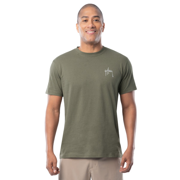 Guy Harvey Men's Largemouth Lunge Lightweight Tee