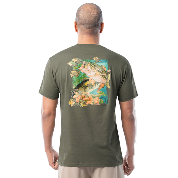 guy harvey Men's Largemouth Lunge Lightweight Tee