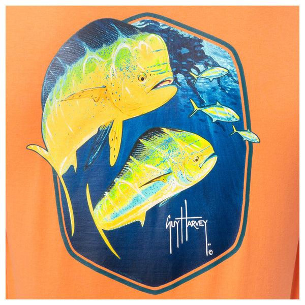 Guy Harvey Men's Mahi Label Short Sleeve T-Shirt