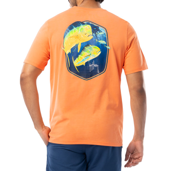 guy harvey Men's Mahi Label Short Sleeve T-Shirt