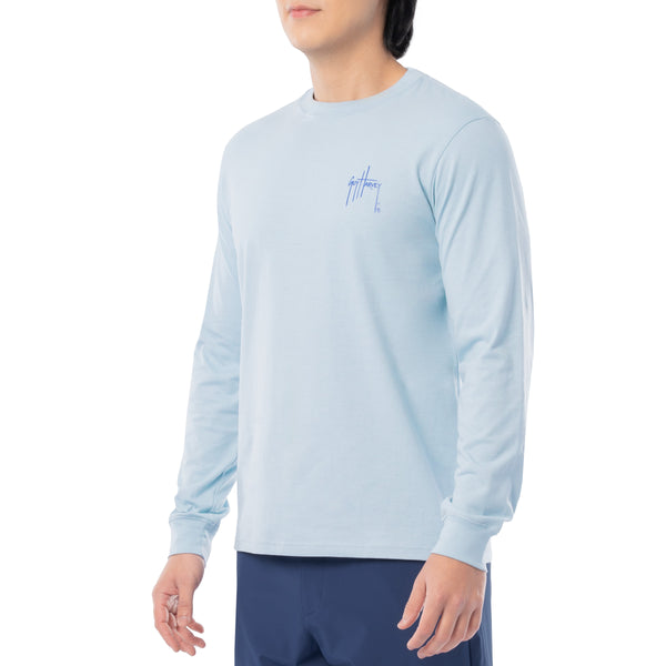 Guy Harvey Men's Mahi Palms Long Sleeve T-Shirt