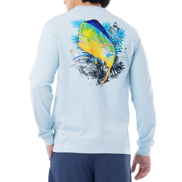 guy harvey Men's Mahi Palms Long Sleeve T-Shirt
