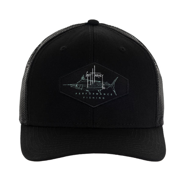Guy Harvey Men's Marlin Patch Mesh Trucker Hat