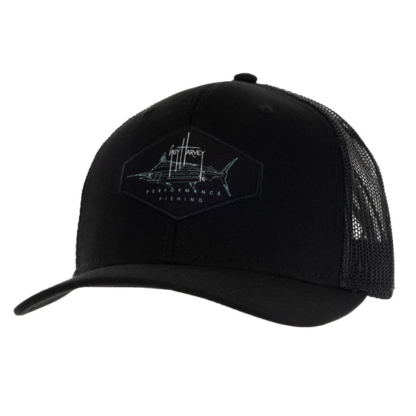 guy harvey Men's Marlin Patch Mesh Trucker Hat