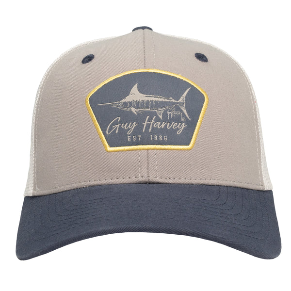 Guy Harvey Men's Marlin Patch Trucker Hat