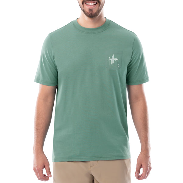 Guy Harvey Men's Marlin Pocket T-Shirt