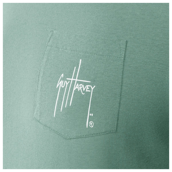 Guy Harvey Men's Marlin Pocket T-Shirt