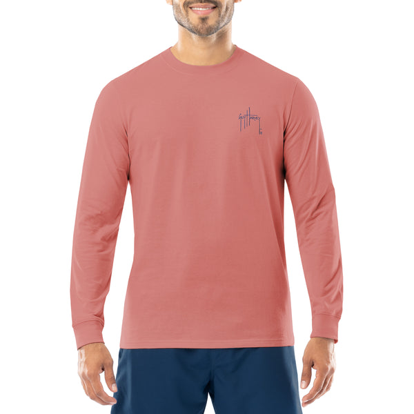Guy Harvey Men's Marlin Spring Long Sleeve T-Shirt