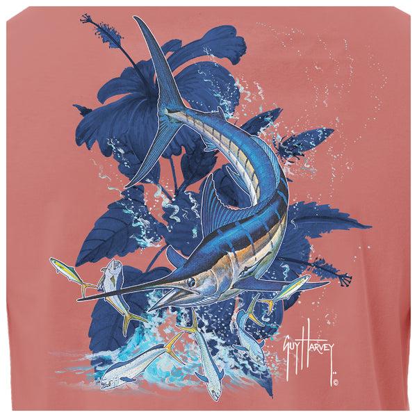 Guy Harvey Men's Marlin Spring Long Sleeve T-Shirt