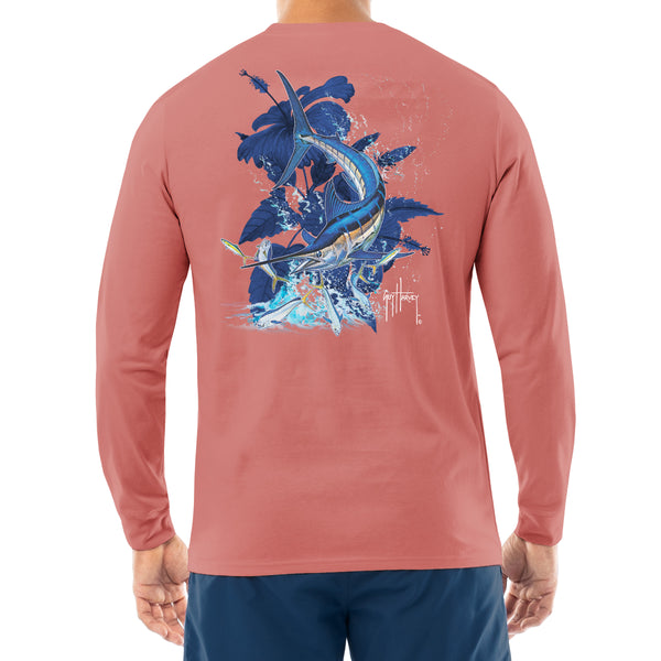 guy harvey Men's Marlin Spring Long Sleeve T-Shirt