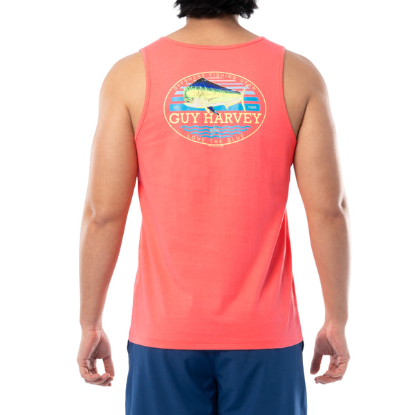 guy harvey Men's Retro Style Mahi Tank Top