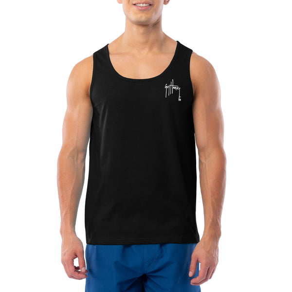Guy Harvey Men's Sketchy Blue Tank Top