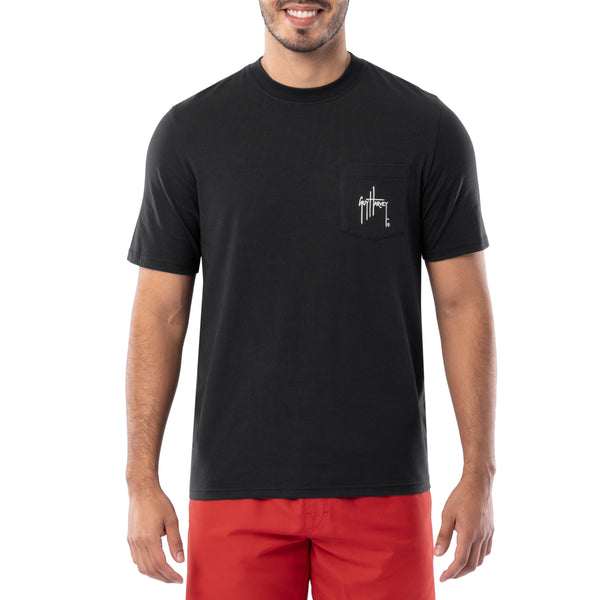 Guy Harvey Men's Sketchy Fade Pocket T-Shirt
