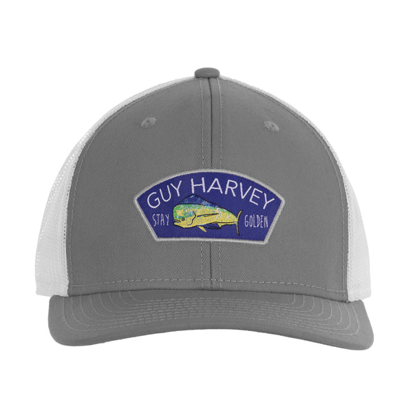 guy harvey Men's Stay Golden Mesh Trucker Hat