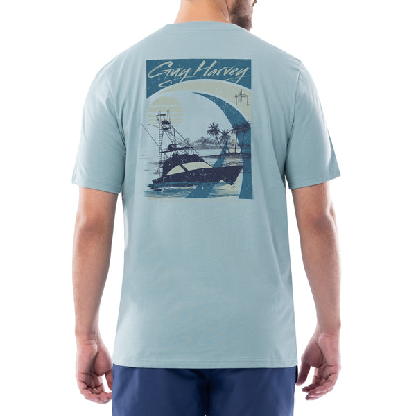 guy harvey Men's Sunset Paradise Pocket T-Shirt