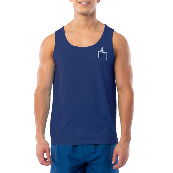 Guy Harvey Men's Tonal USA Flag Tank Top