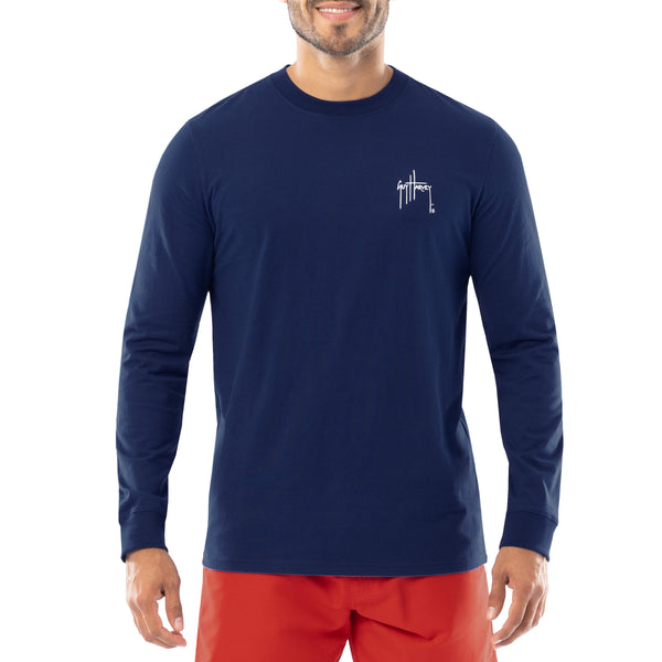 Guy Harvey Men's Tonal USA Long Sleeve T-Shirt