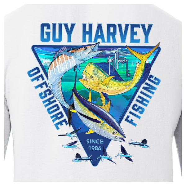 Guy Harvey Men's Trifecta Long Sleeve T-Shirt