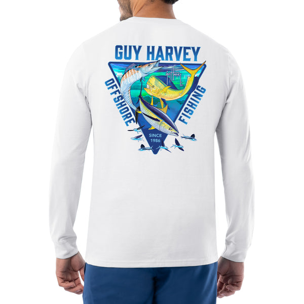 guy harvey Men's Trifecta Long Sleeve T-Shirt