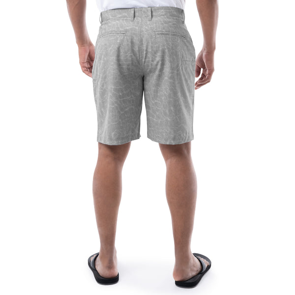 Guy Harvey Mens 9" Shallow Printed Hybrid Short