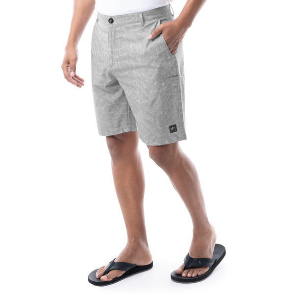Guy Harvey Mens 9" Shallow Printed Hybrid Short