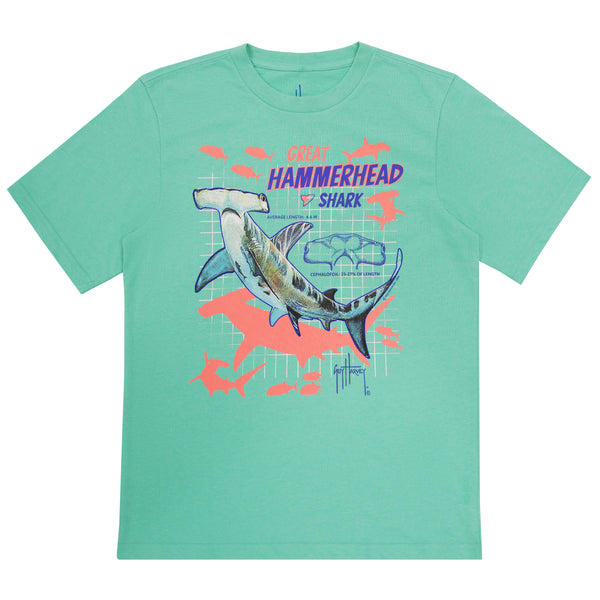 guy harvey Kids Great Hammerhead Short Sleeve T-Shirt