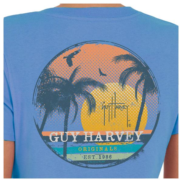 Guy Harvey Ladies Horizon Short Sleeve V-Neck T-Shirt